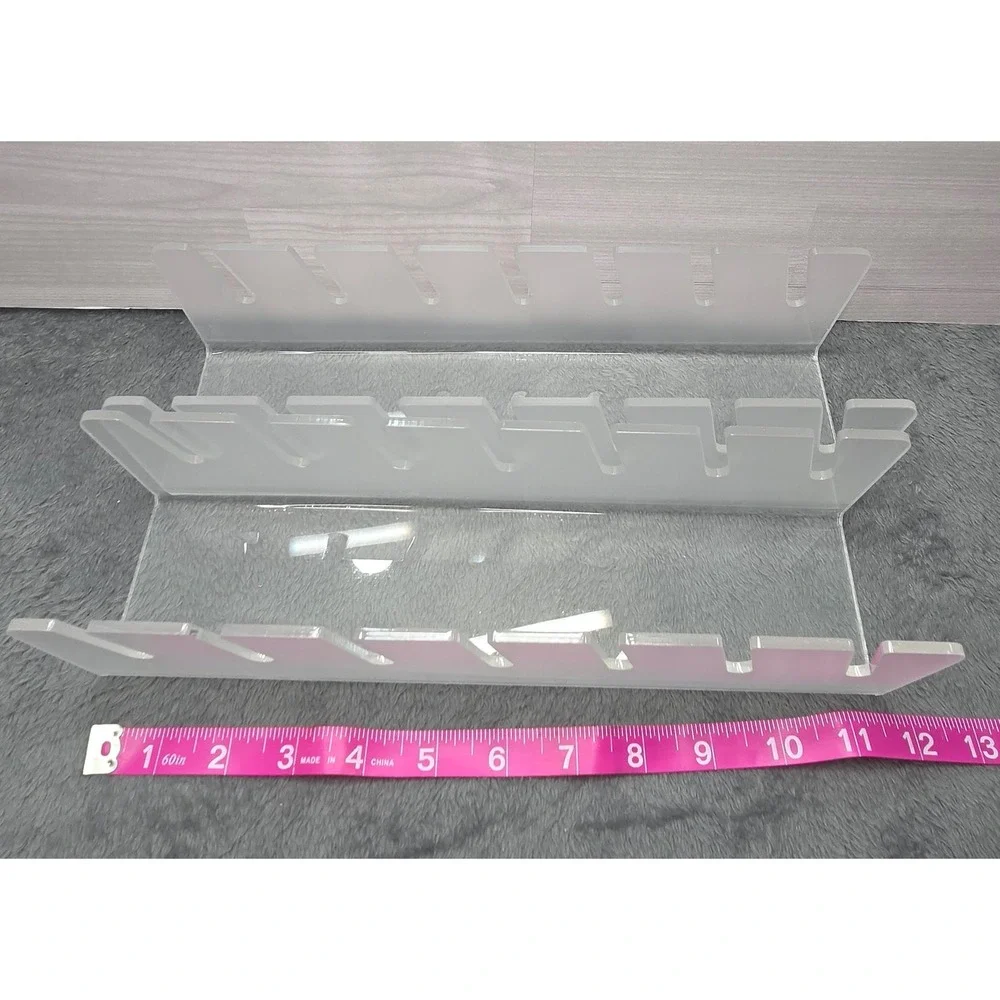 Clear Acrylic Hat and Sunglass Organizer Rack Set of 2 Slotted Display Stands - Picture 3 of 4